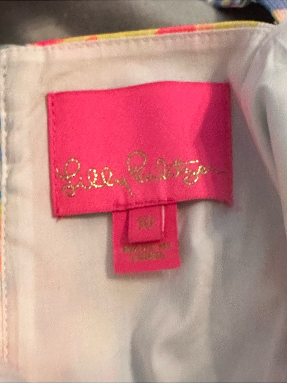 Lilly Pulitzer Pink Label Dress with Gold Script - Picture 3 of 3
